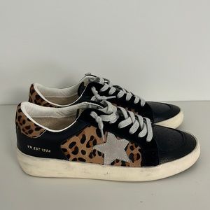Vintage Havana Elodie Black Leopard Sneakers - size 8